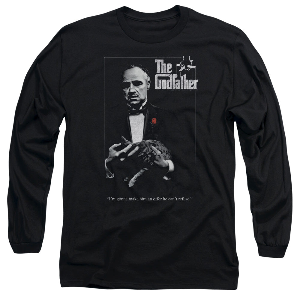 The Godfather Poster Mens Long Sleeve Shirt Black Officially Licensed