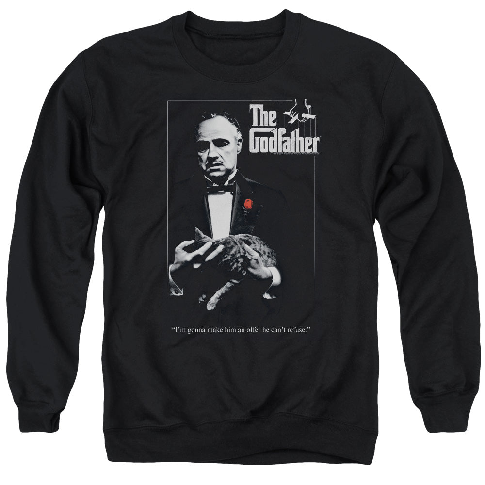 The Godfather Poster Mens Crewneck Sweatshirt Black Officially Licensed