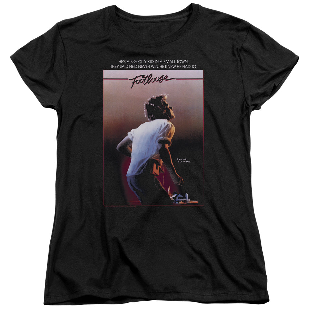 Footloose Poster Womens T Shirt Black Officially Licensed