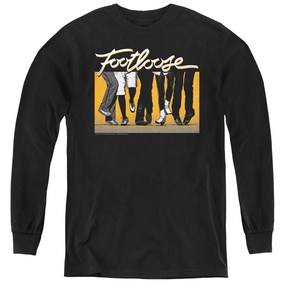 Footloose Dance Party Long Sleeve Kids Youth T Shirt Black Officially Licensed