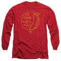 Ferris Buellers Day Off Abe Froman Mens Long Sleeve Shirt Red Officially Licensed