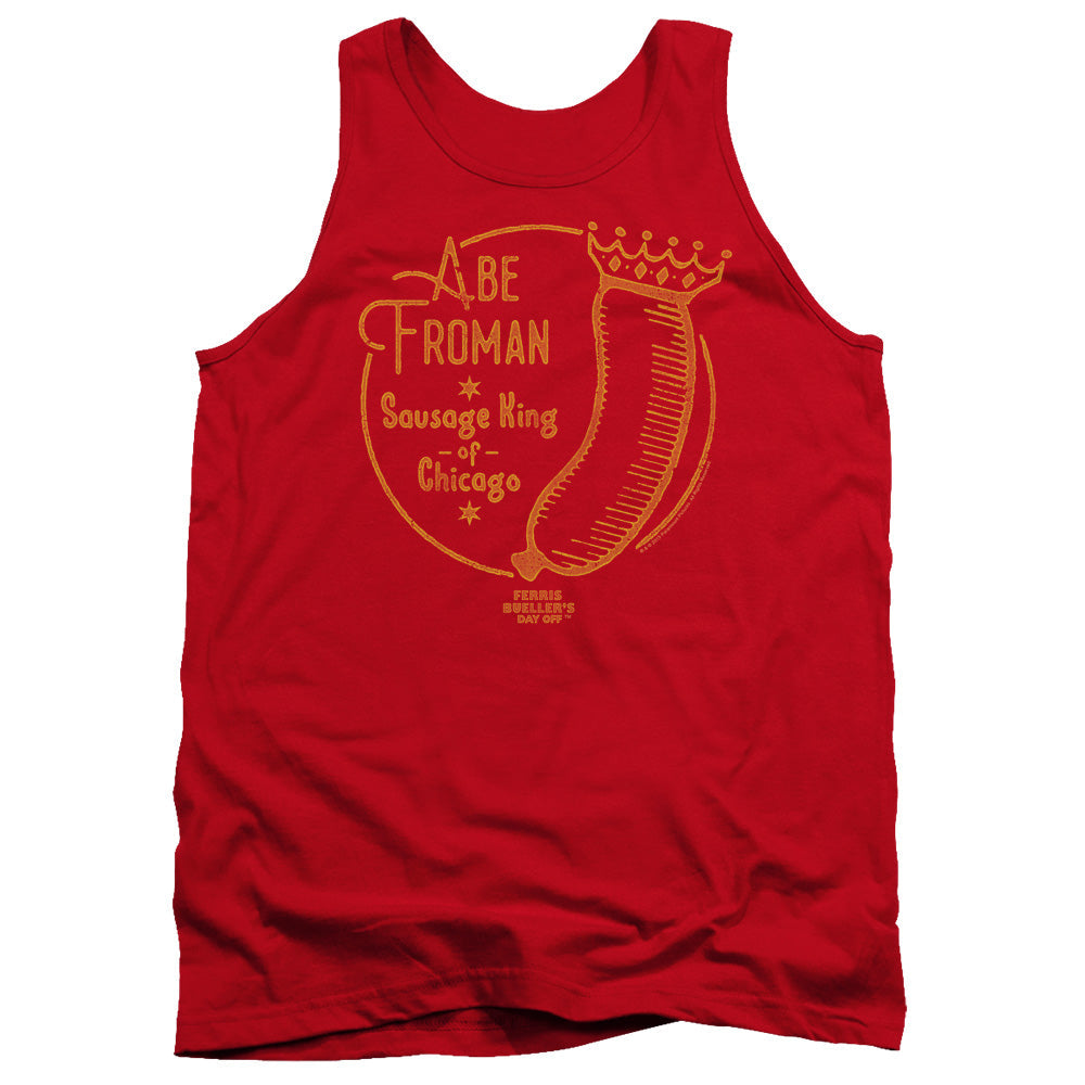 Ferris Buellers Day Off Abe Froman Mens Tank Top Shirt Red Officially Licensed