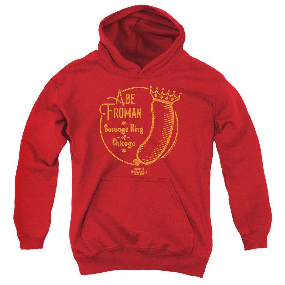Ferris Buellers Day Off Abe Froman Kids Youth Hoodie Red Officially Licensed