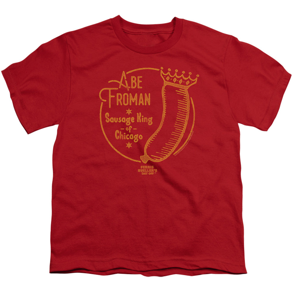 Ferris Buellers Day Off Abe Froman Kids Youth T Shirt Red Officially Licensed