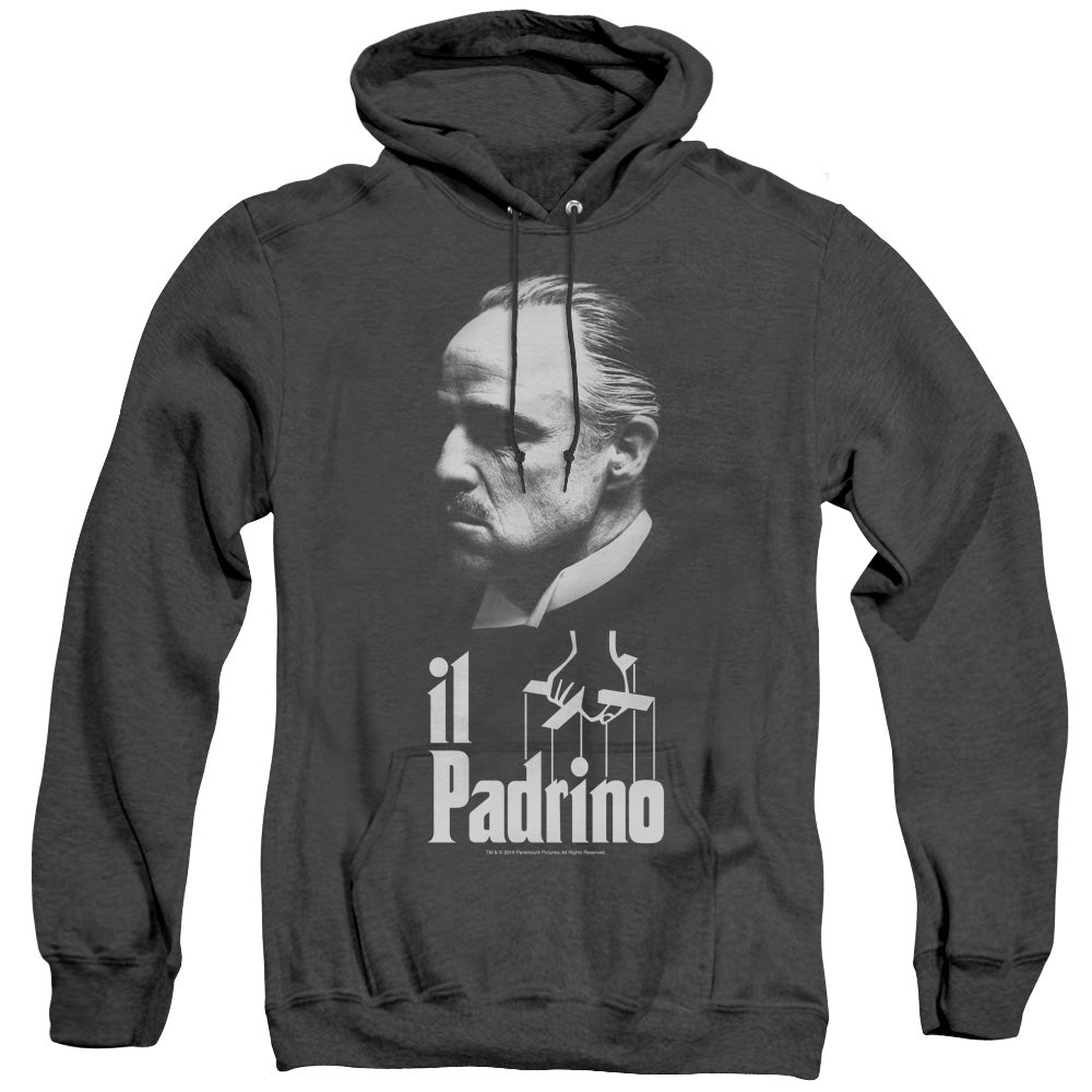 The Godfather II Padrino Heather Mens Hoodie Black Officially Licensed