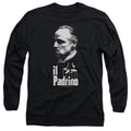 The Godfather II Padrino Mens Long Sleeve Shirt Black Officially Licensed