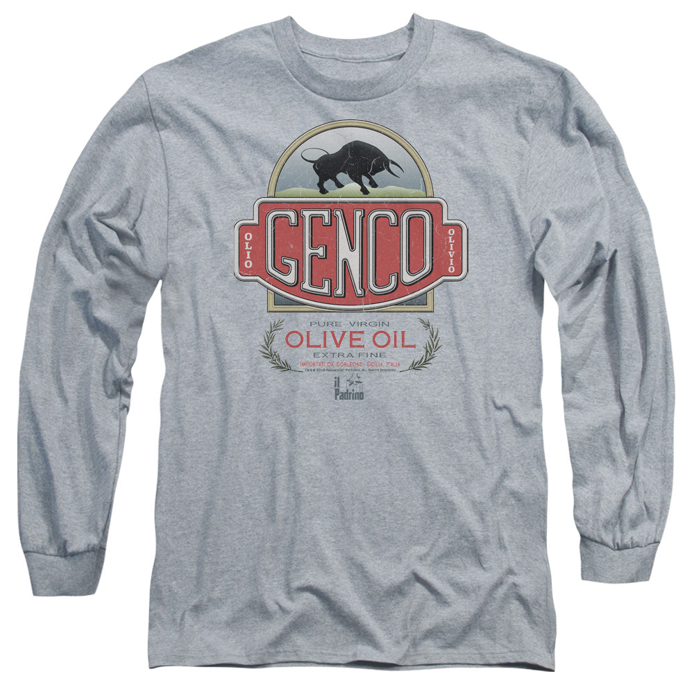 The Godfather Genco Olive Oil Mens Long Sleeve Shirt Athletic Heather Officially Licensed