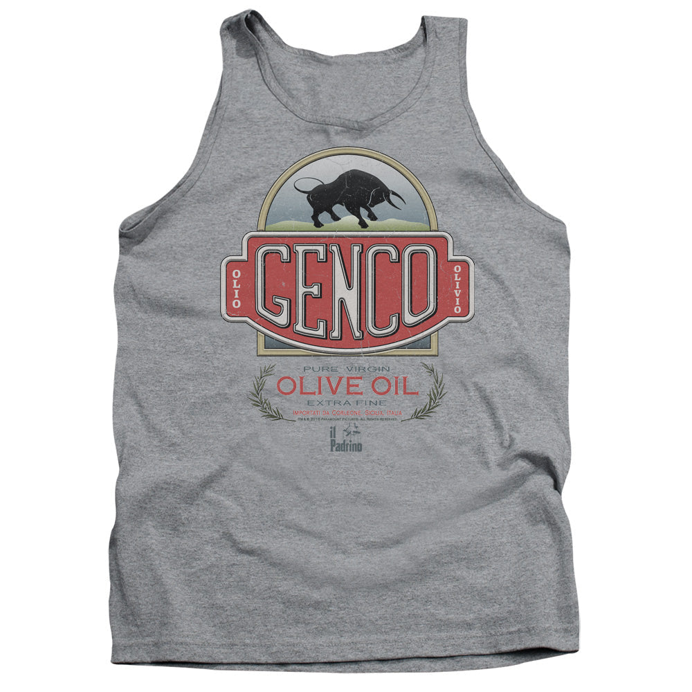 The Godfather Genco Olive Oil Mens Tank Top Shirt Athletic Heather Officially Licensed