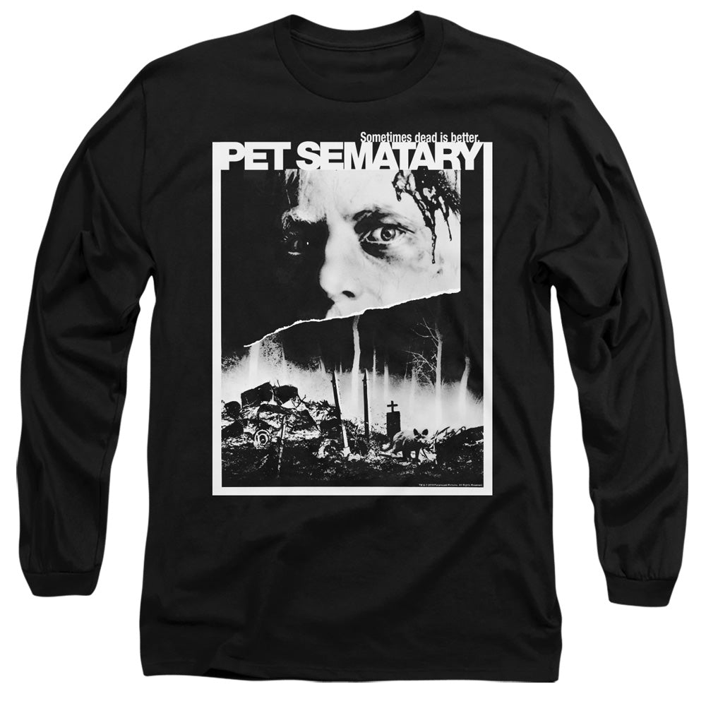 Pet Sematary Poster Art Mens Long Sleeve Shirt Black Officially Licensed