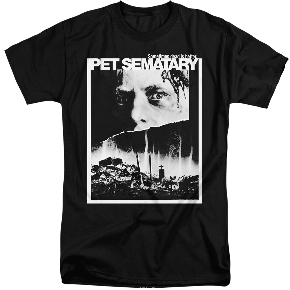 Pet Sematary Poster Art Mens Tall T Shirt Black Officially Licensed