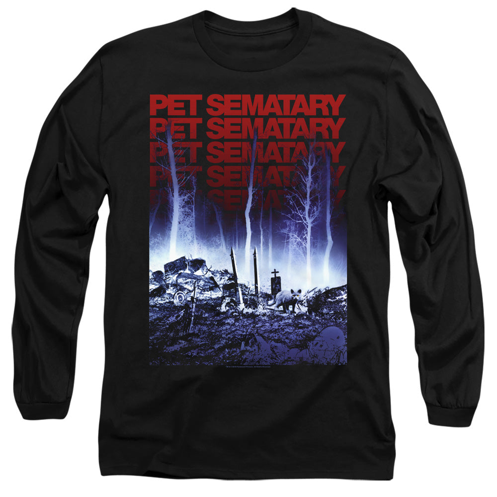 Pet Sematary Sematary Mens Long Sleeve Shirt Black Officially Licensed