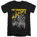 Pet Sematary Decay Mens Slim Fit V-Neck T Shirt Black Officially Licensed