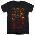 Pet Sematary Dead Is Better Mens Slim Fit V-Neck T Shirt Black Officially Licensed