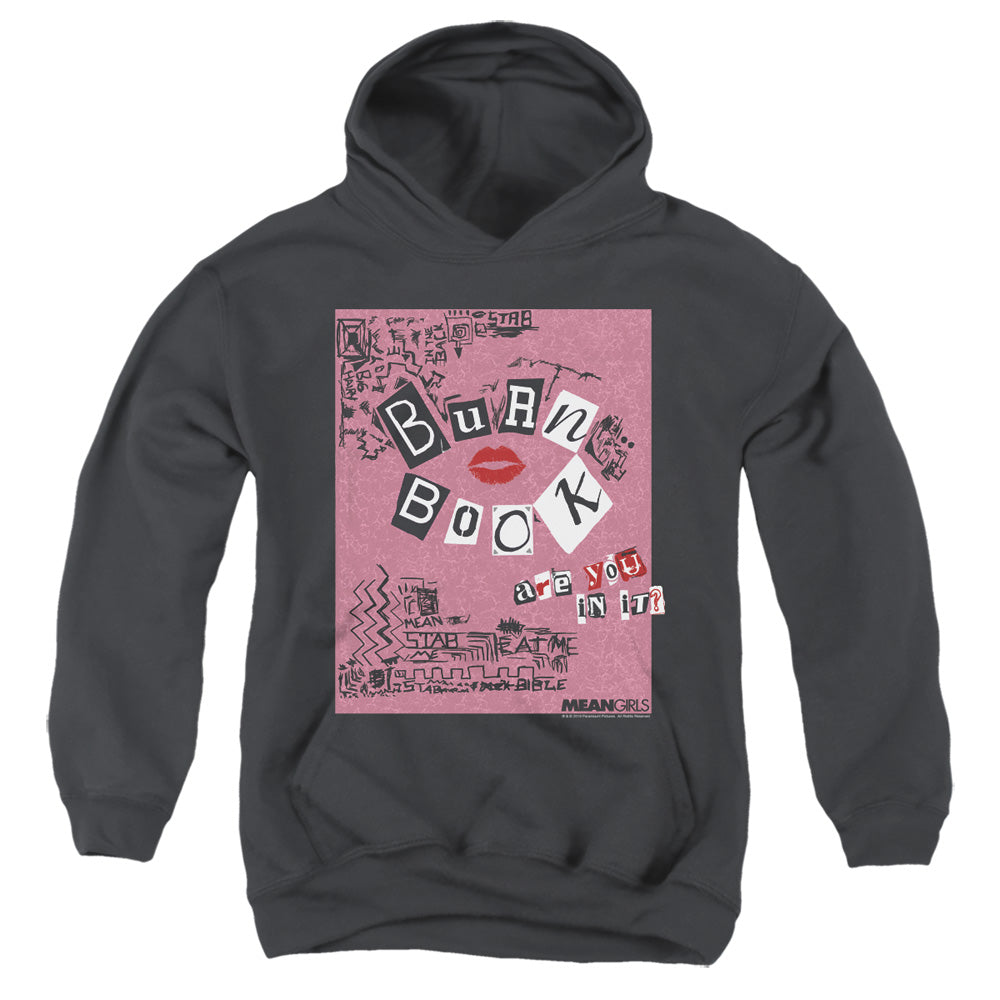 Mean Girls Burn Book Kids Youth Hoodie Black Officially Licensed