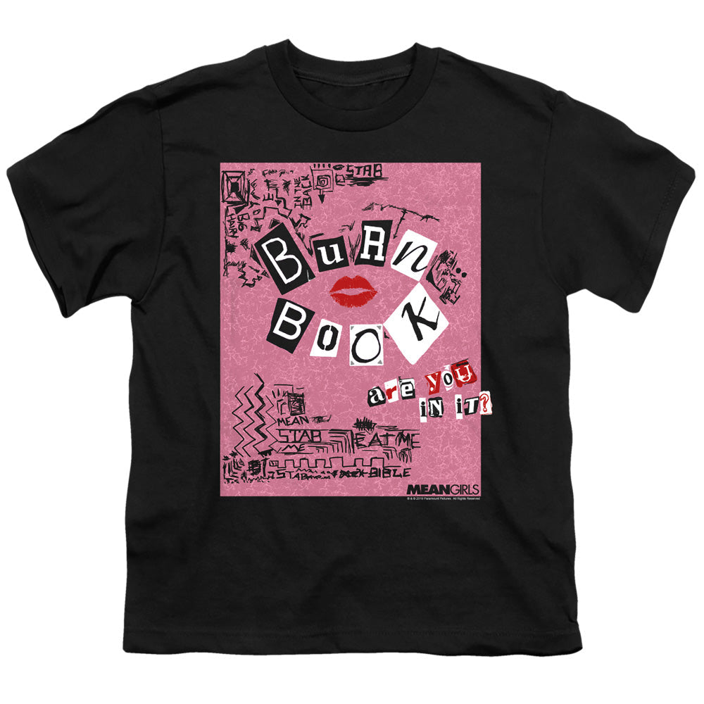 Mean Girls Burn Book Kids Youth T Shirt Black Officially Licensed