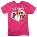 Clueless Clueless Heart Mens T Shirt Hot Pink Officially Licensed