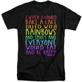 Mean Girls Rainbows And Cake Mens Tall T Shirt Black Officially Licensed