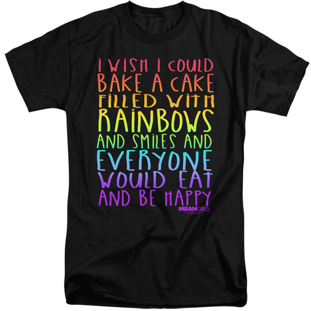 Mean Girls Rainbows And Cake Mens Tall T Shirt Black Officially Licensed