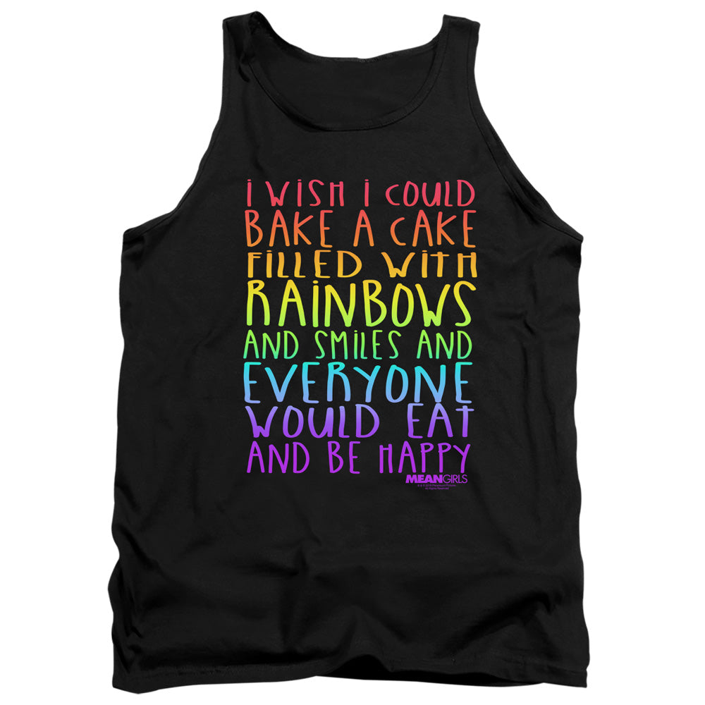 Mean Girls Rainbows And Cake Mens Tank Top Shirt Black Officially Licensed