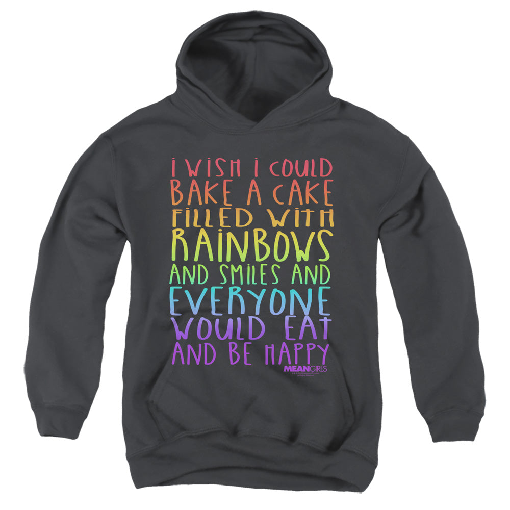 Mean Girls Rainbows And Cake Kids Youth Hoodie Black Officially Licensed