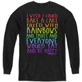Mean Girls Rainbows And Cake Long Sleeve Kids Youth T Shirt Black Officially Licensed