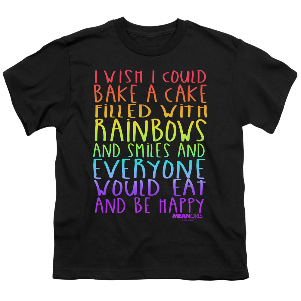Mean Girls Rainbows And Cake Kids Youth T Shirt Black Officially Licensed