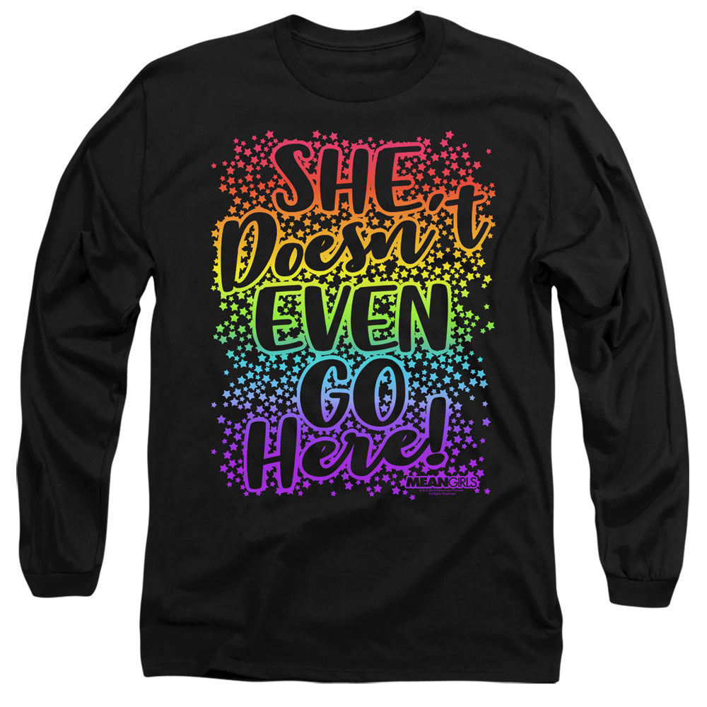 Mean Girls Doesnt Go Here Mens Long Sleeve Shirt Black Officially Licensed