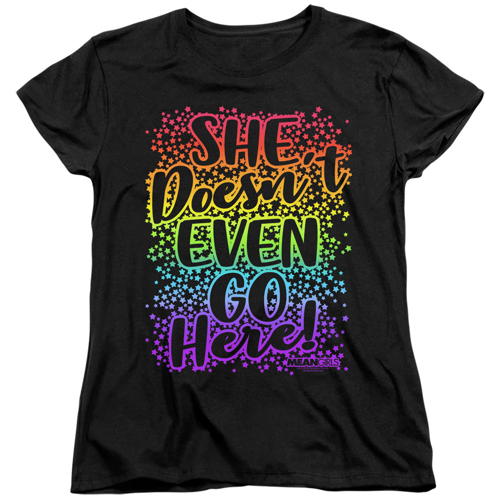 Mean Girls Doesnt Go Here Womens T Shirt Black Officially Licensed