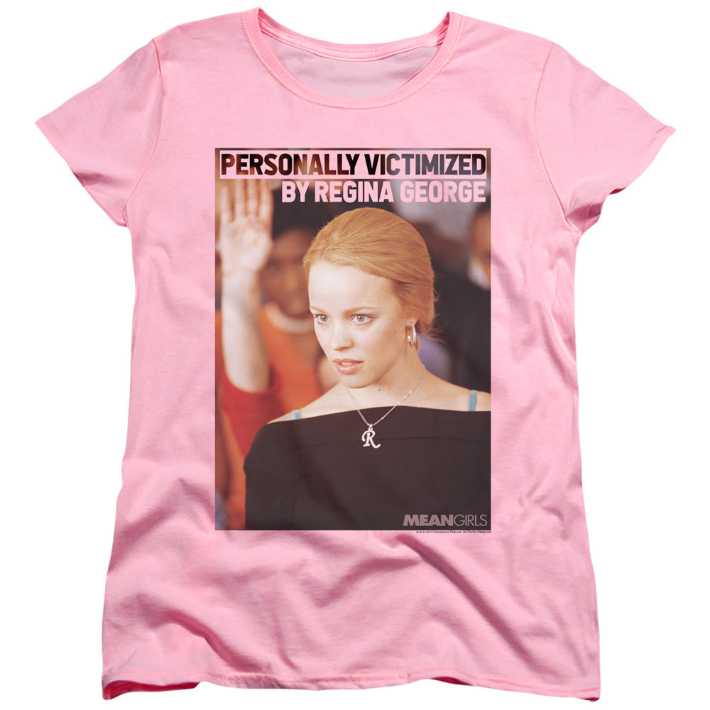 Mean Girls Regina George Victim Womens T Shirt Pink Officially Licensed