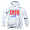Clueless Ugh As If Kids Youth Hoodie White Officially Licensed
