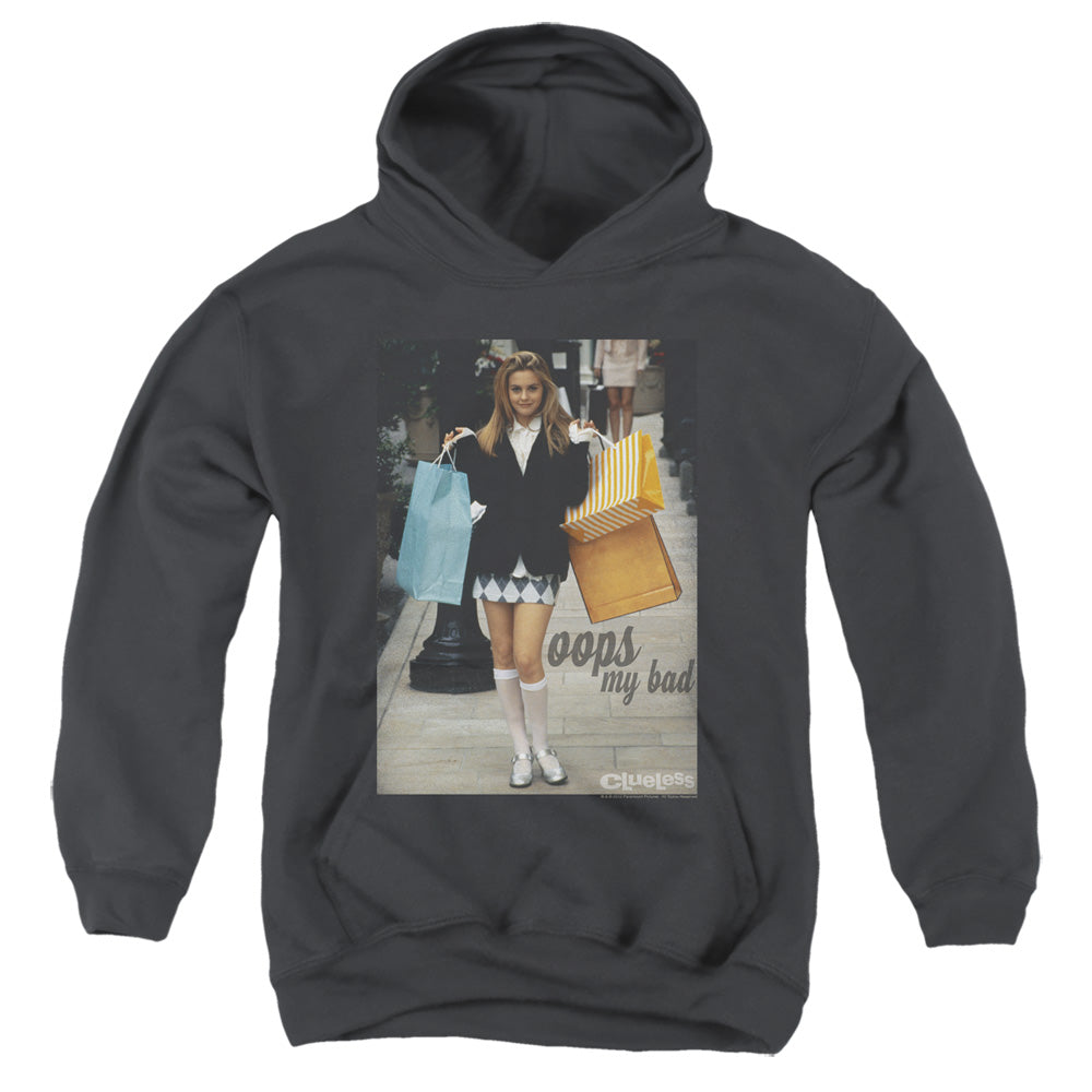Clueless Oops My Bad Kids Youth Hoodie Black Officially Licensed