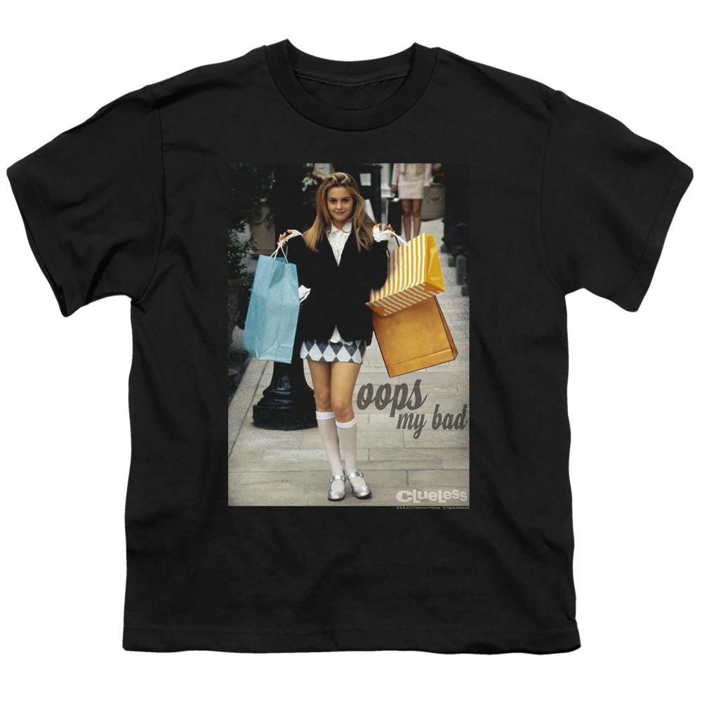 Clueless Oops My Bad Kids Youth T Shirt Black Officially Licensed