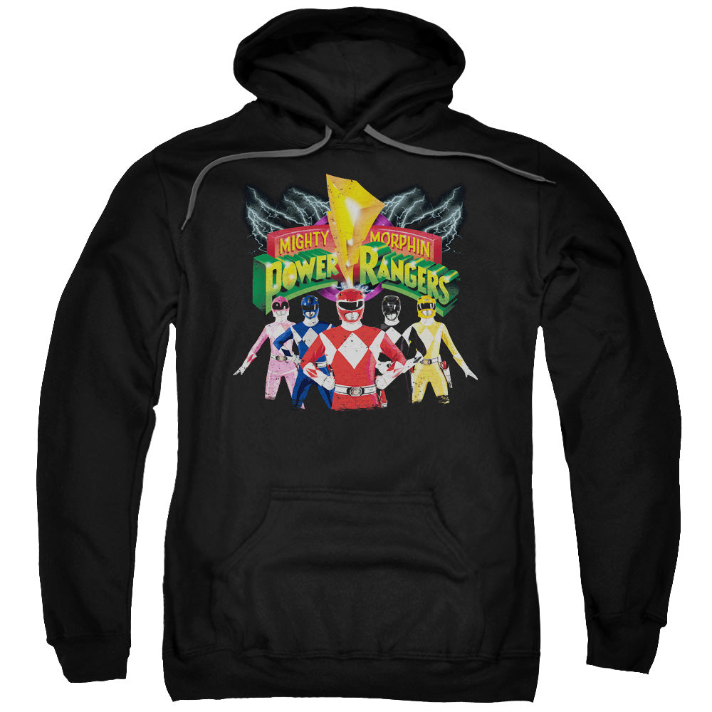 Power Rangers Rangers Unite Mens Hoodie Black Officially Licensed