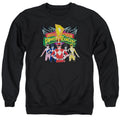 Power Rangers Rangers Unite Mens Crewneck Sweatshirt Black Officially Licensed