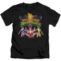 Power Rangers Rangers Unite Juvenile Kids Youth T Shirt Black Officially Licensed
