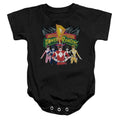 Power Rangers Rangers Unite Infant Baby Snapsuit Black Officially Licensed