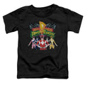 Power Rangers Rangers Unite Toddler Kids Youth T Shirt Black Officially Licensed