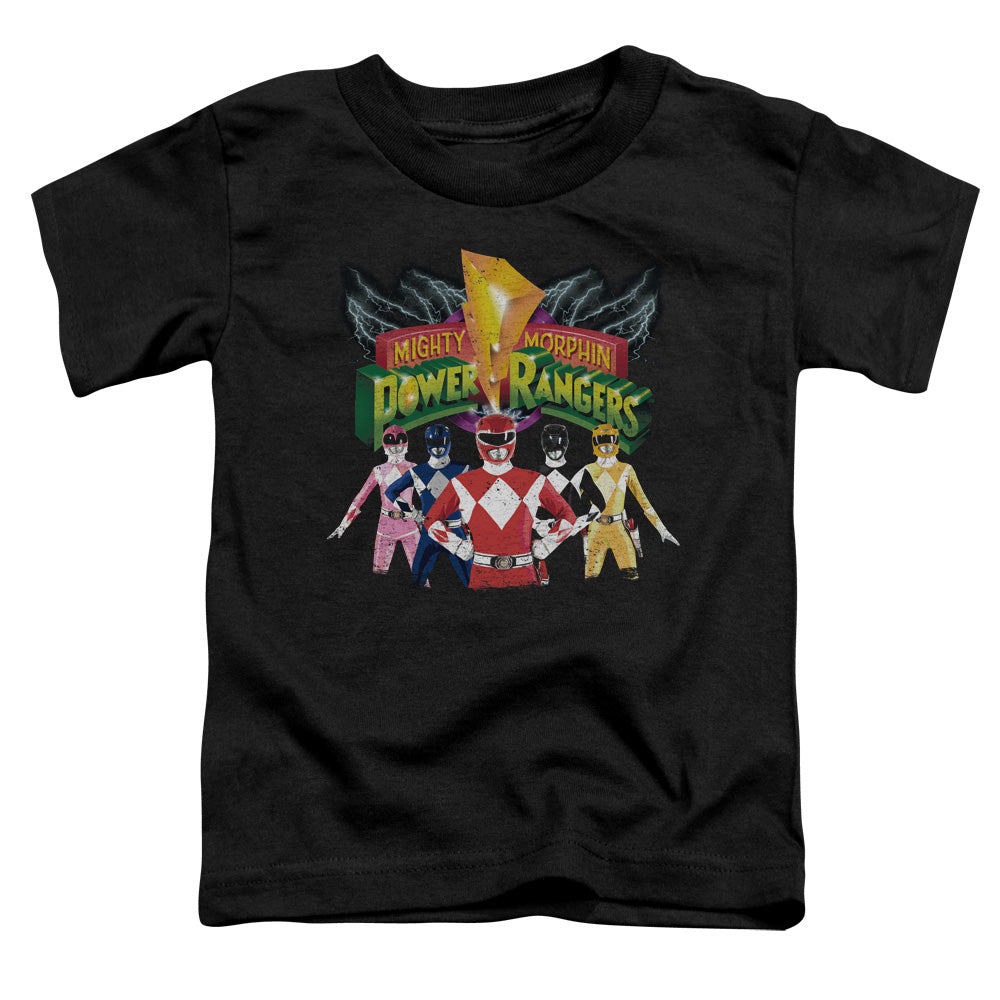 Power Rangers Rangers Unite Toddler Kids Youth T Shirt Black Officially Licensed
