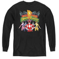 Power Rangers Rangers Unite Long Sleeve Kids Youth T Shirt Black Officially Licensed
