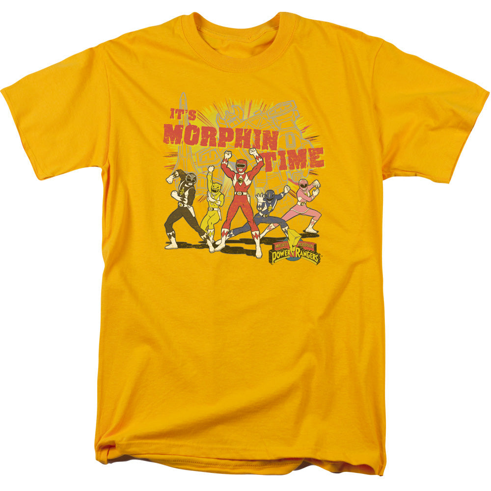 Power Rangers Morphin Time Mens T Shirt Gold Officially Licensed