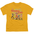 Power Rangers Morphin Time Kids Youth T Shirt Gold Officially Licensed
