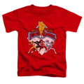Power Rangers Retro Rangers Toddler Kids Youth T Shirt Red Officially Licensed