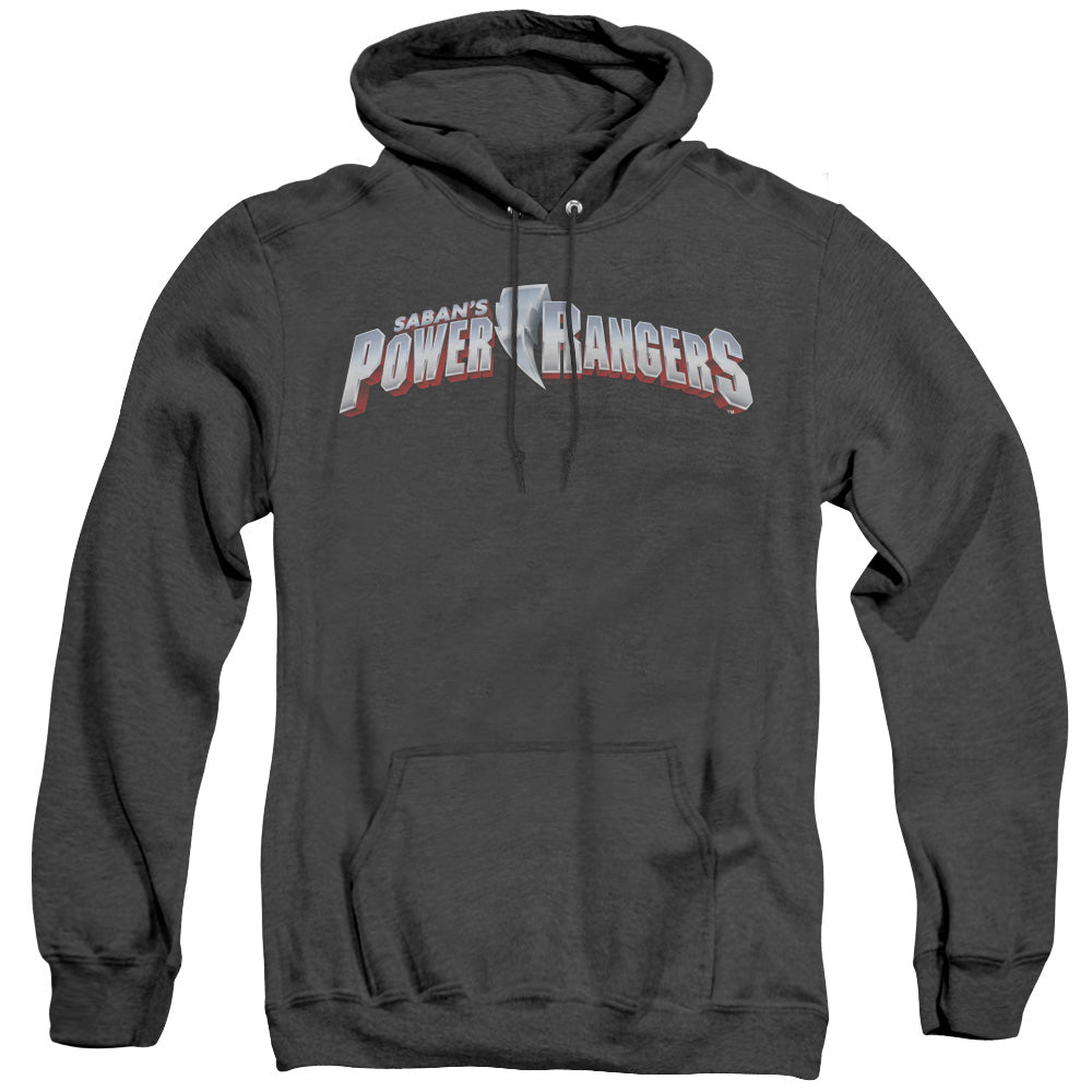 Power Rangers New Logo Heather Mens Hoodie Black Officially Licensed