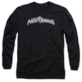 Power Rangers New Logo Mens Long Sleeve Shirt Black Officially Licensed