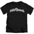 Power Rangers New Logo Juvenile Kids Youth T Shirt Black Officially Licensed