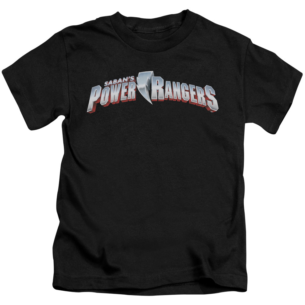 Power Rangers New Logo Juvenile Kids Youth T Shirt Black Officially Licensed
