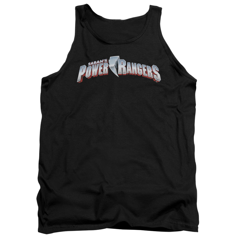 Power Rangers New Logo Mens Tank Top Shirt Black Officially Licensed