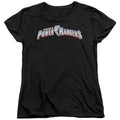 Power Rangers New Logo Womens T Shirt Black Officially Licensed