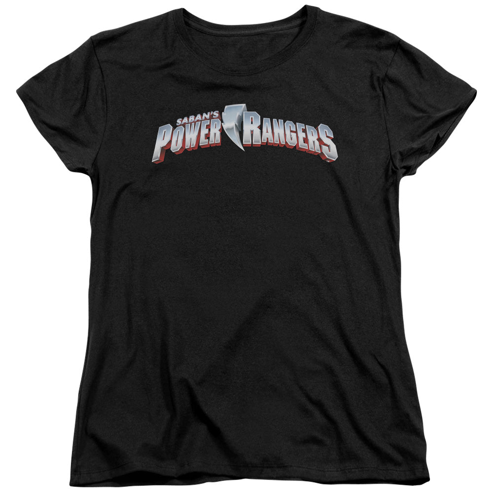Power Rangers New Logo Womens T Shirt Black Officially Licensed