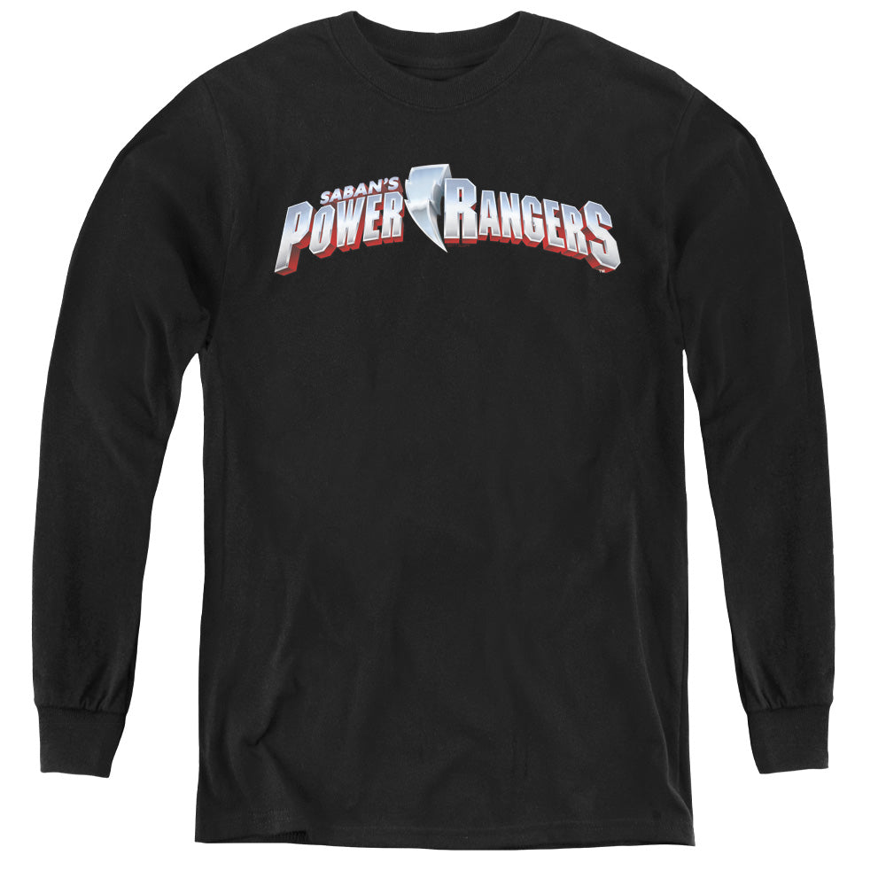 Power Rangers New Logo Long Sleeve Kids Youth T Shirt Black Officially Licensed